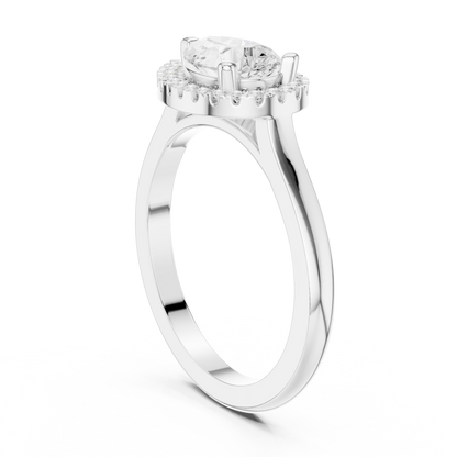 Mixed Shape Lab Grown Diamond Halo Ring