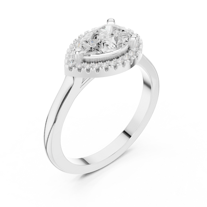 Mixed Shape Lab Grown Diamond Halo Ring