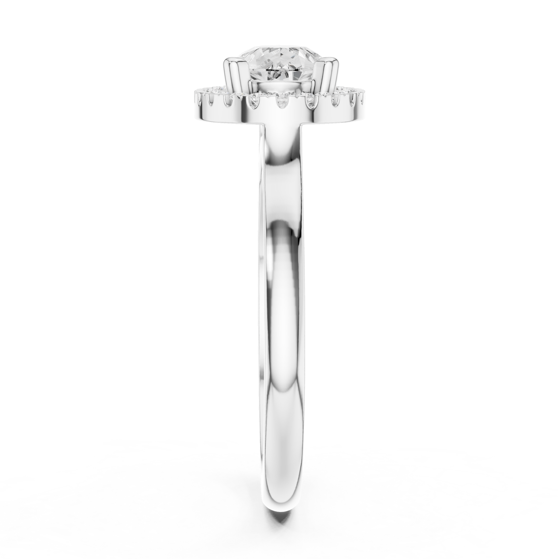 Mixed Shape Lab Grown Diamond Halo Ring