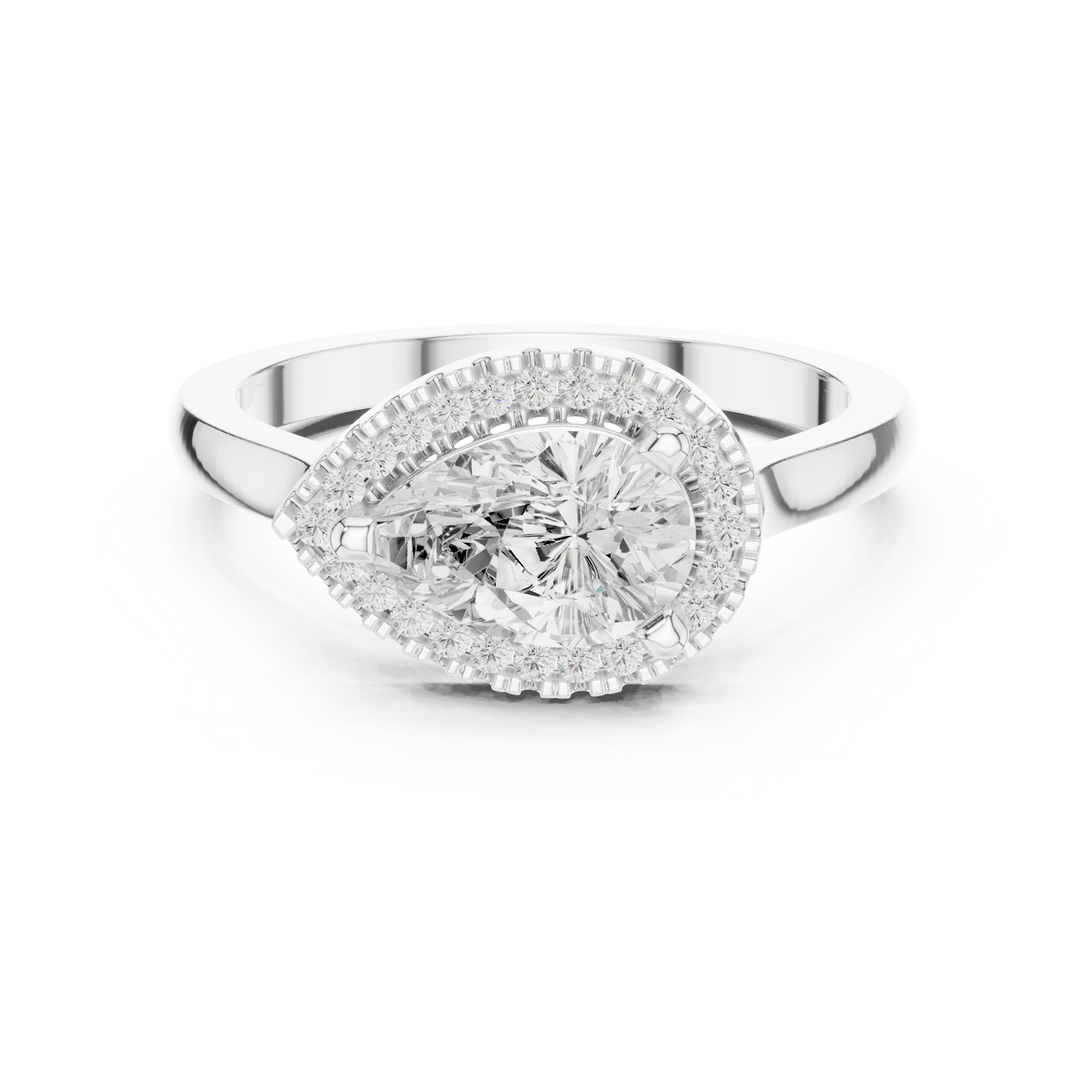 Mixed Shape Lab Grown Diamond Halo Ring