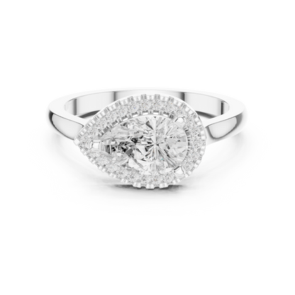Mixed Shape Lab Grown Diamond Halo Ring
