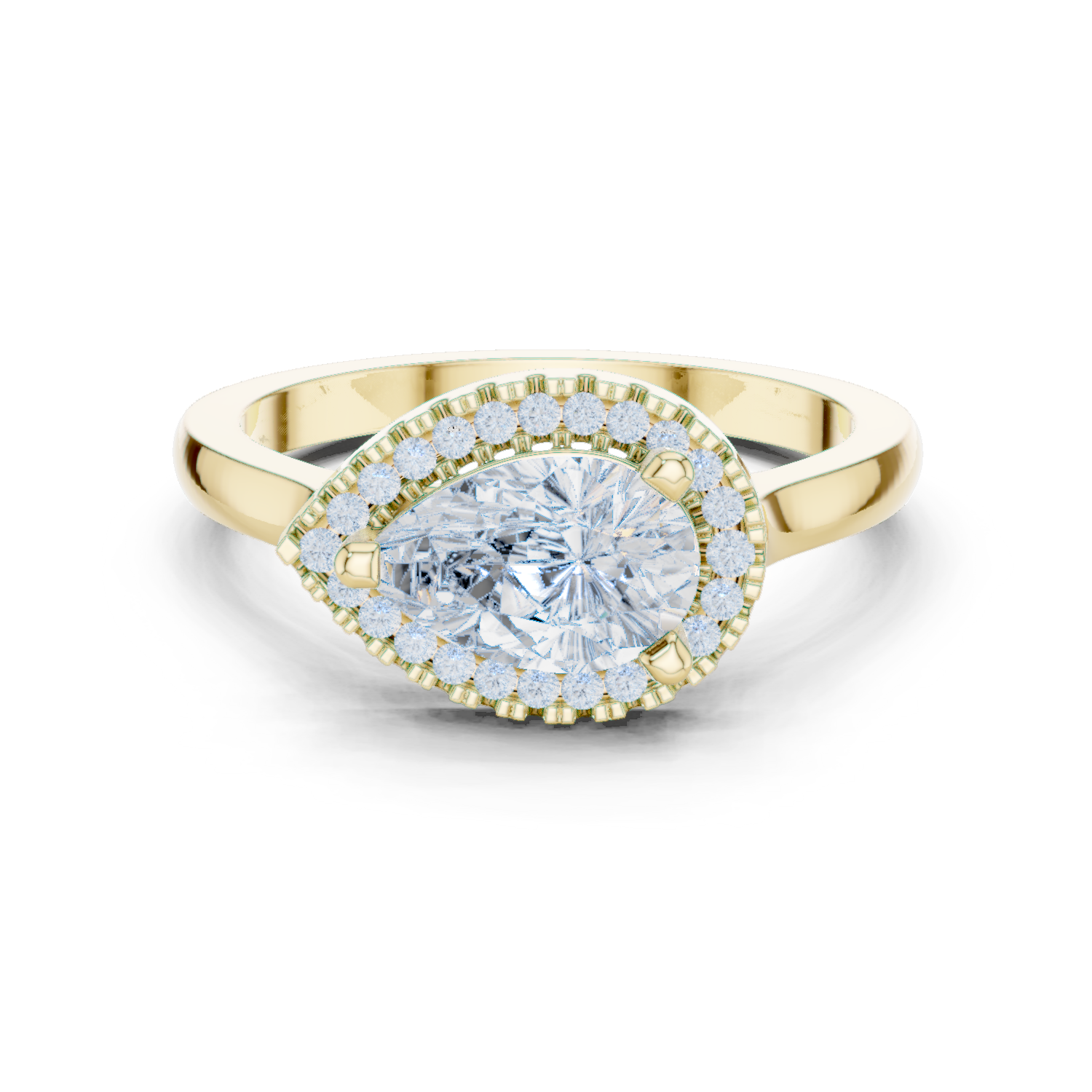 Mixed Shape Lab Grown Diamond Halo Ring