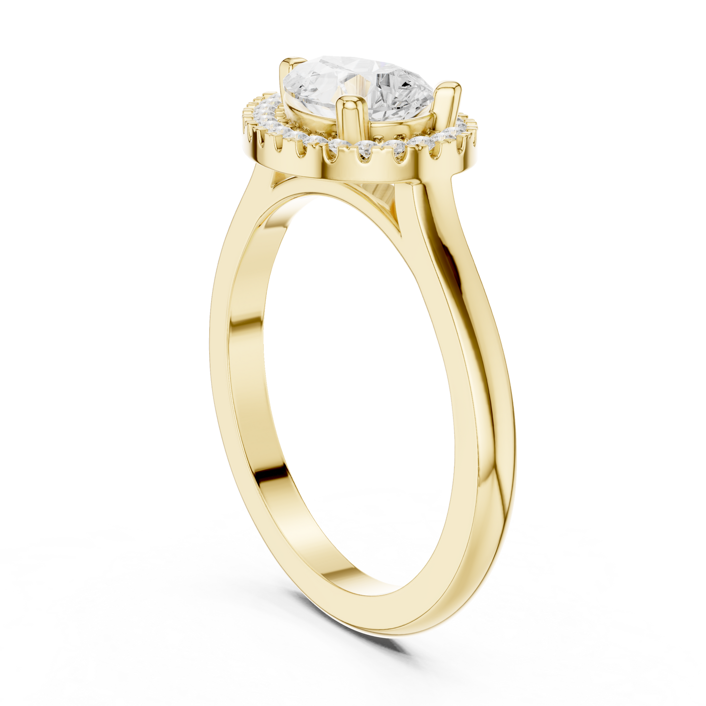Mixed Shape Lab Grown Diamond Halo Ring