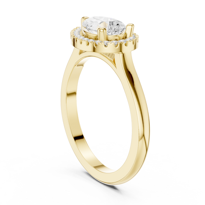 Mixed Shape Lab Grown Diamond Halo Ring