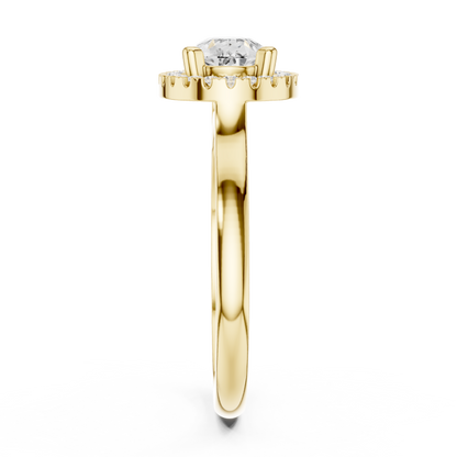 Mixed Shape Lab Grown Diamond Halo Ring