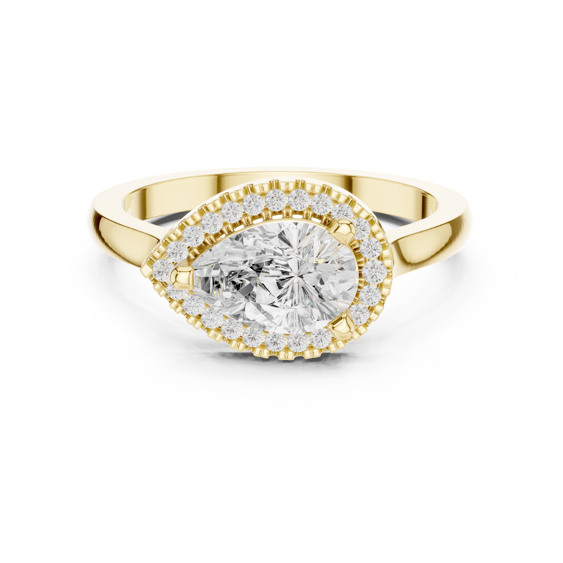 Mixed Shape Lab Grown Diamond Halo Ring