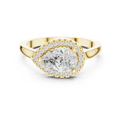 Mixed Shape Lab Grown Diamond Halo Ring