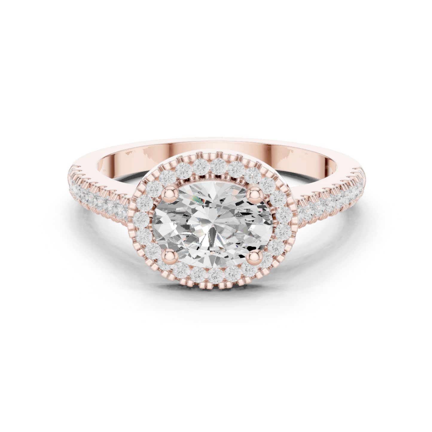 Mixed Shape Lab Grown Diamond Halo Ring