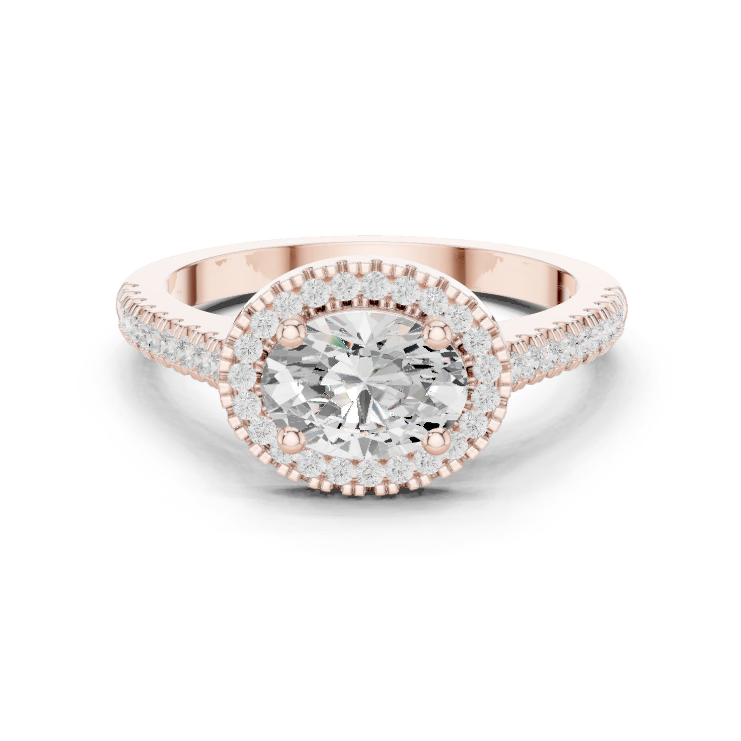 Mixed Shape Lab Grown Diamond Halo Ring