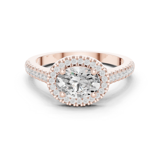Mixed Shape Lab Grown Diamond Halo Ring