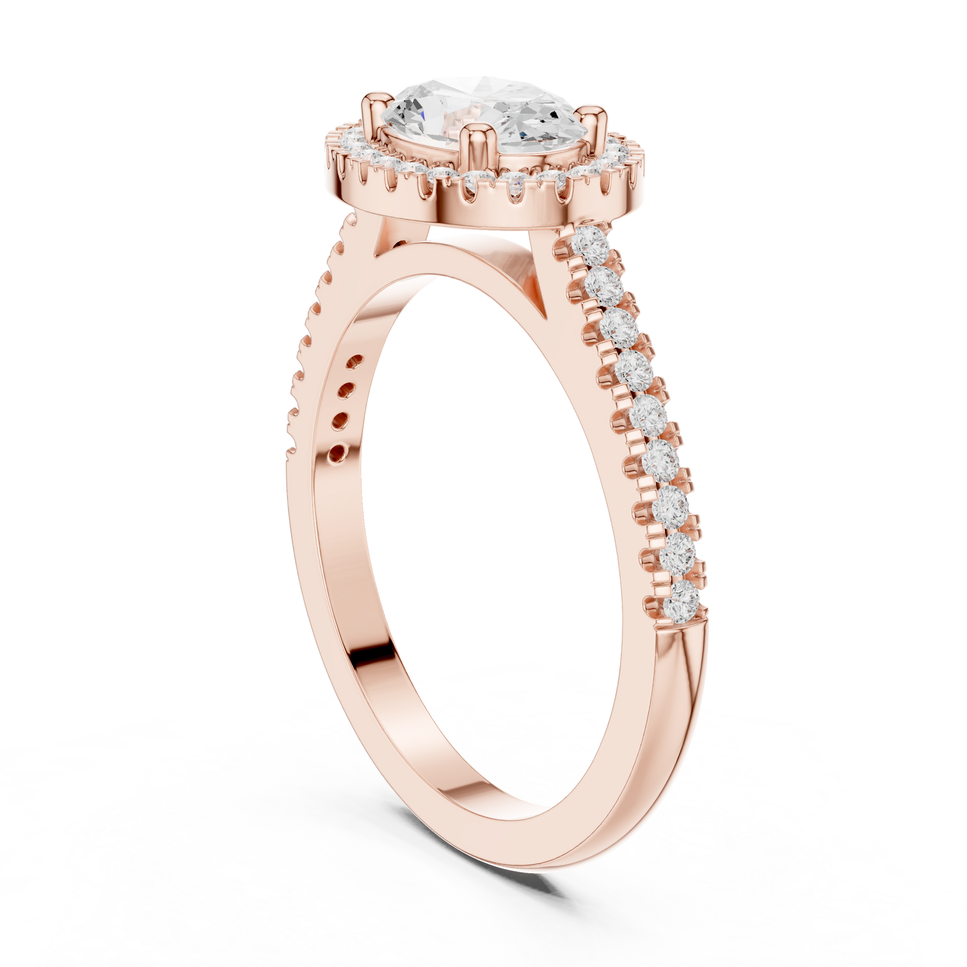 Mixed Shape Lab Grown Diamond Halo Ring