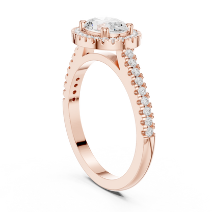 Mixed Shape Lab Grown Diamond Halo Ring