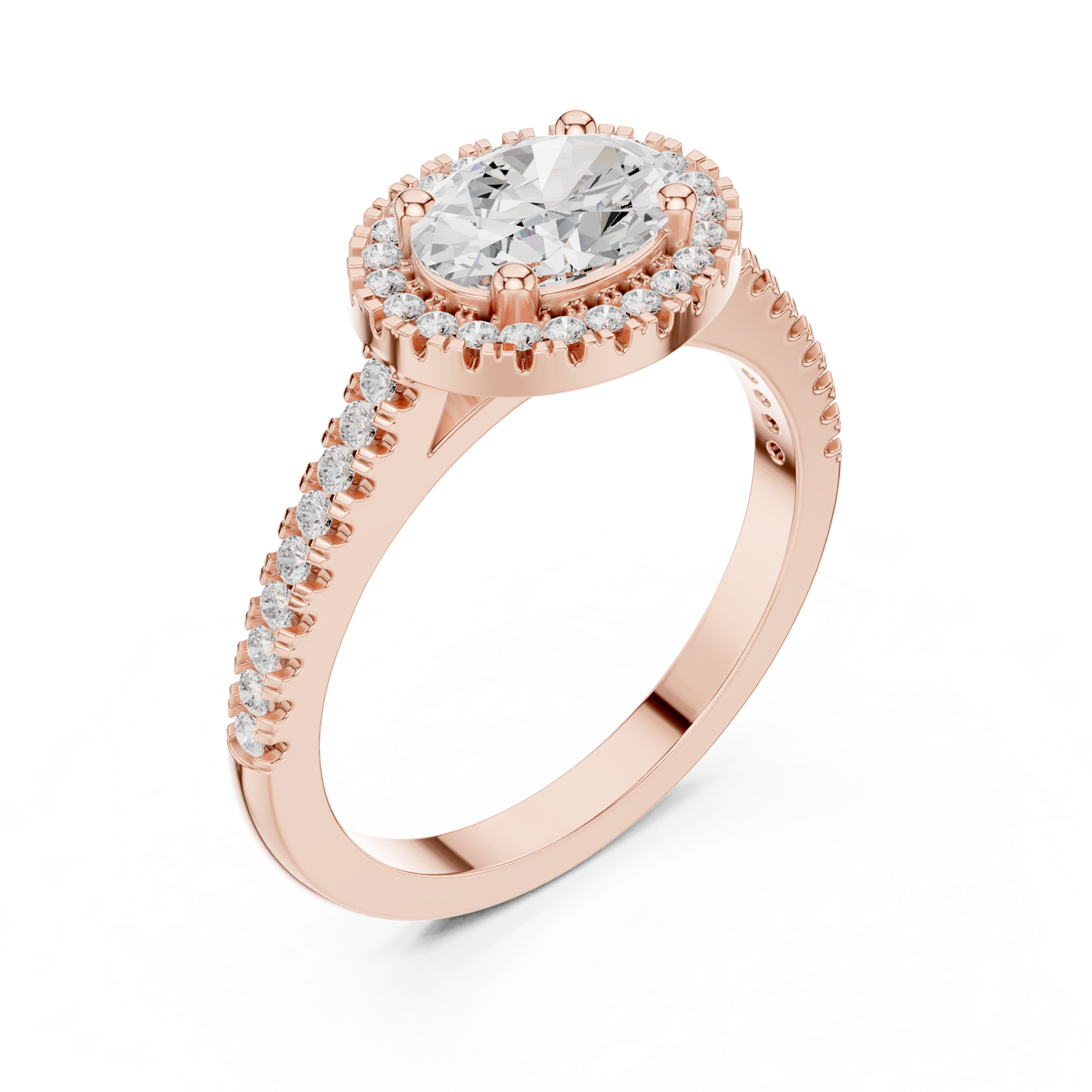 Mixed Shape Lab Grown Diamond Halo Ring