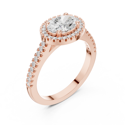 Mixed Shape Lab Grown Diamond Halo Ring