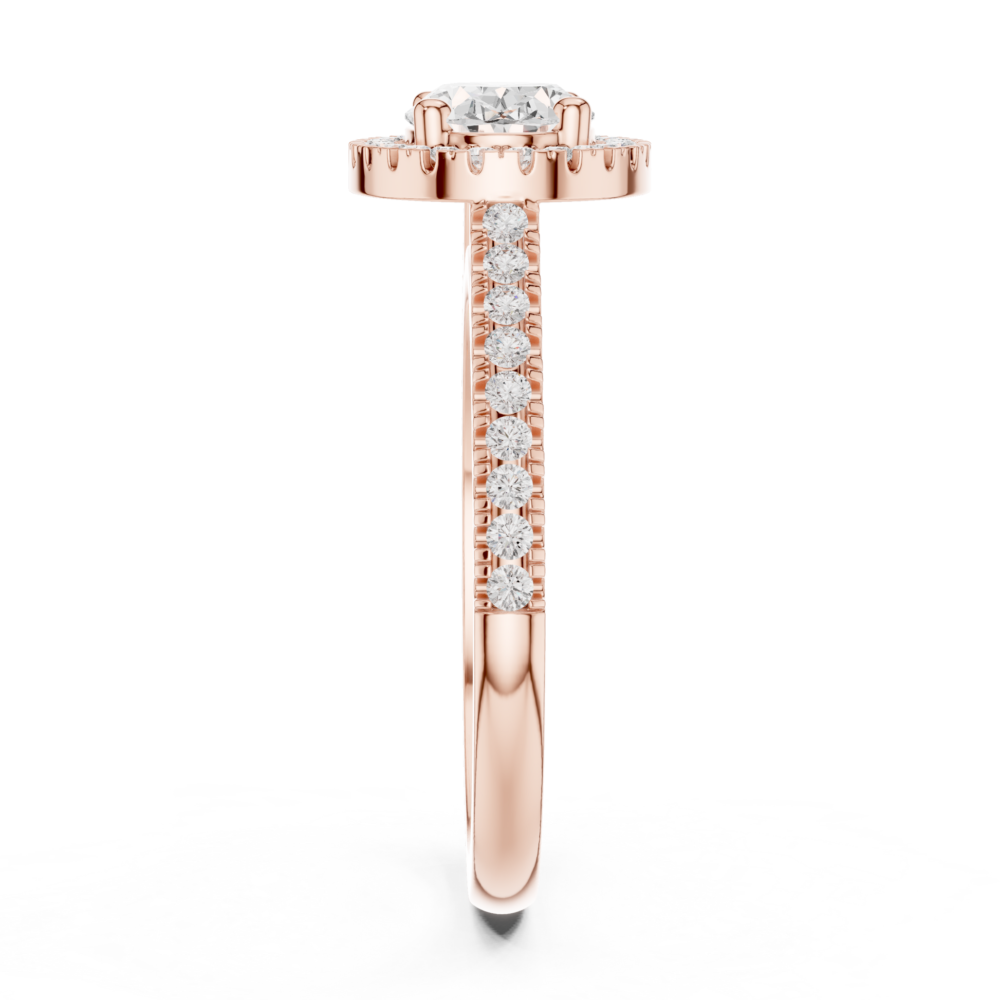 Mixed Shape Lab Grown Diamond Halo Ring