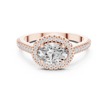 Mixed Shape Lab Grown Diamond Halo Ring