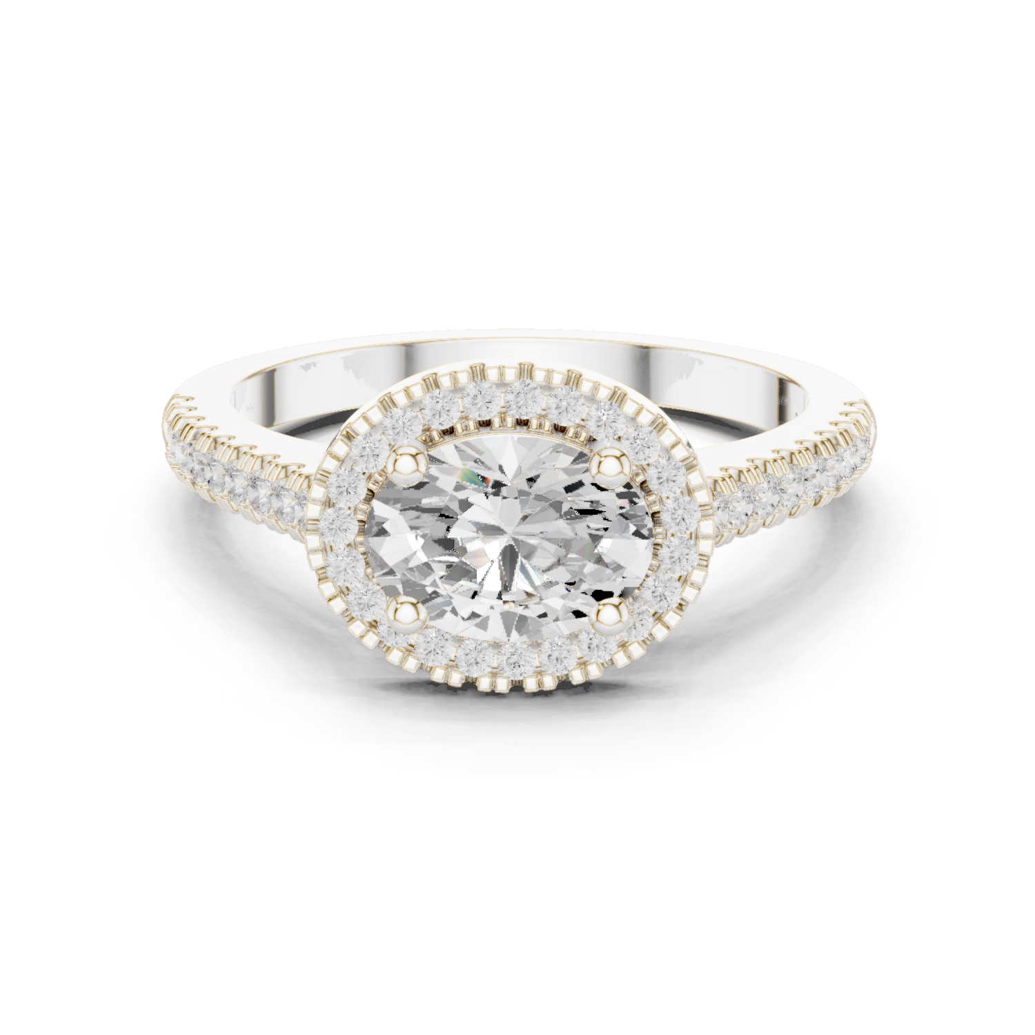 Mixed Shape Lab Grown Diamond Halo Ring