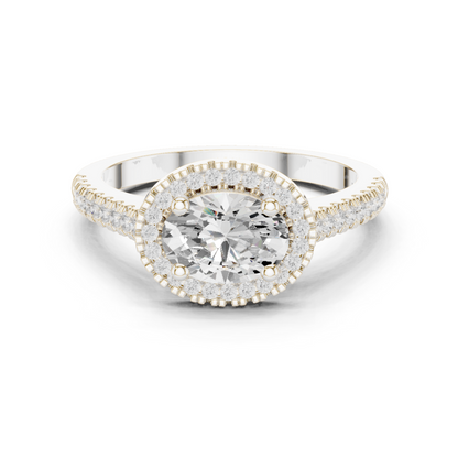 Mixed Shape Lab Grown Diamond Halo Ring
