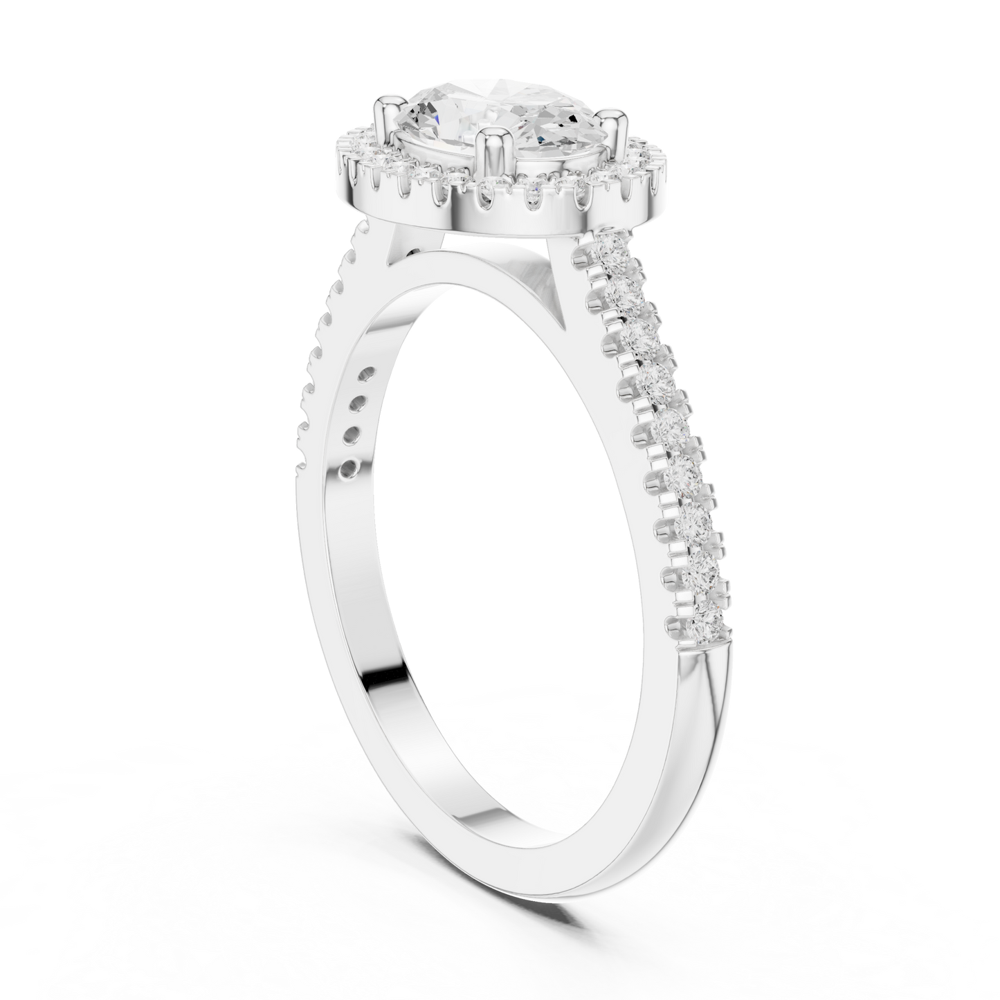 Mixed Shape Lab Grown Diamond Halo Ring