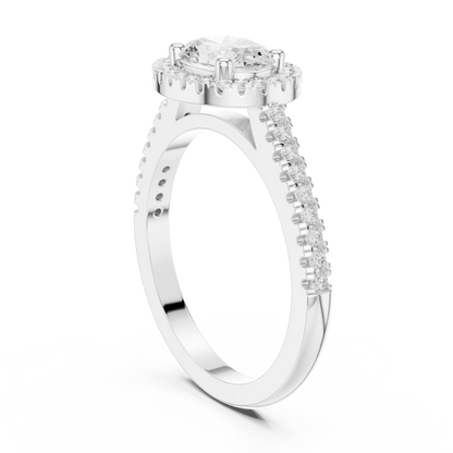 Mixed Shape Lab Grown Diamond Halo Ring