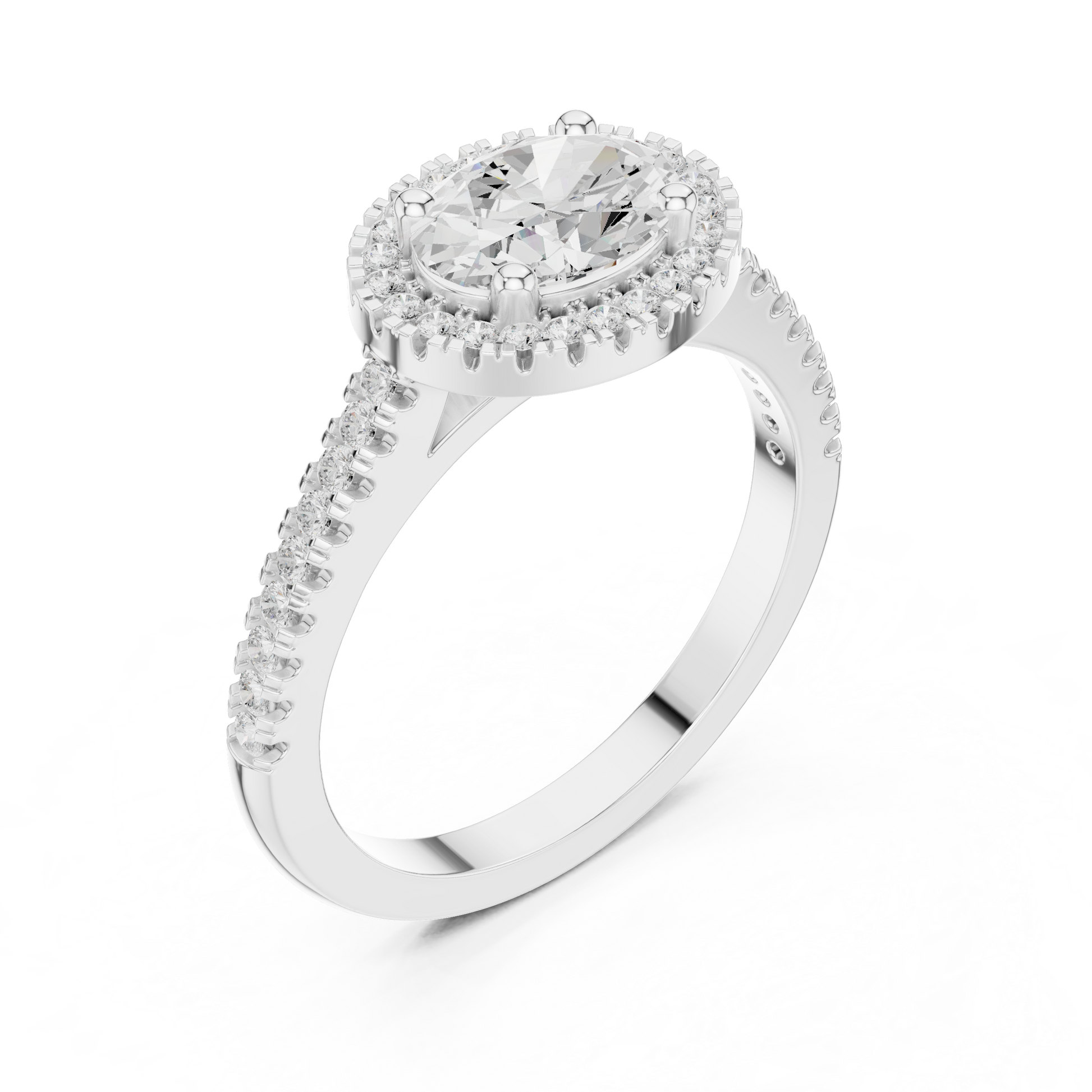 Mixed Shape Lab Grown Diamond Halo Ring