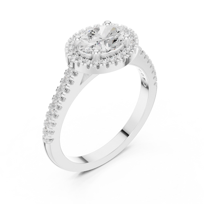 Mixed Shape Lab Grown Diamond Halo Ring