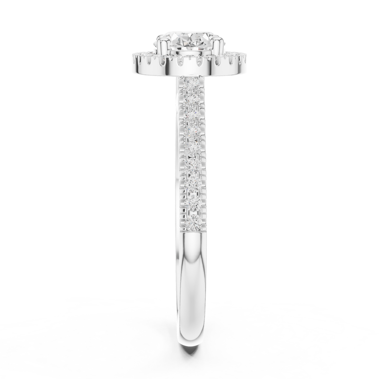 Mixed Shape Lab Grown Diamond Halo Ring
