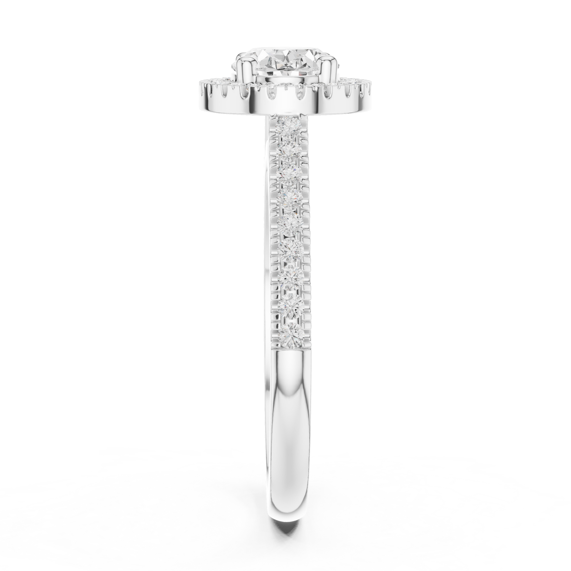 Mixed Shape Lab Grown Diamond Halo Ring