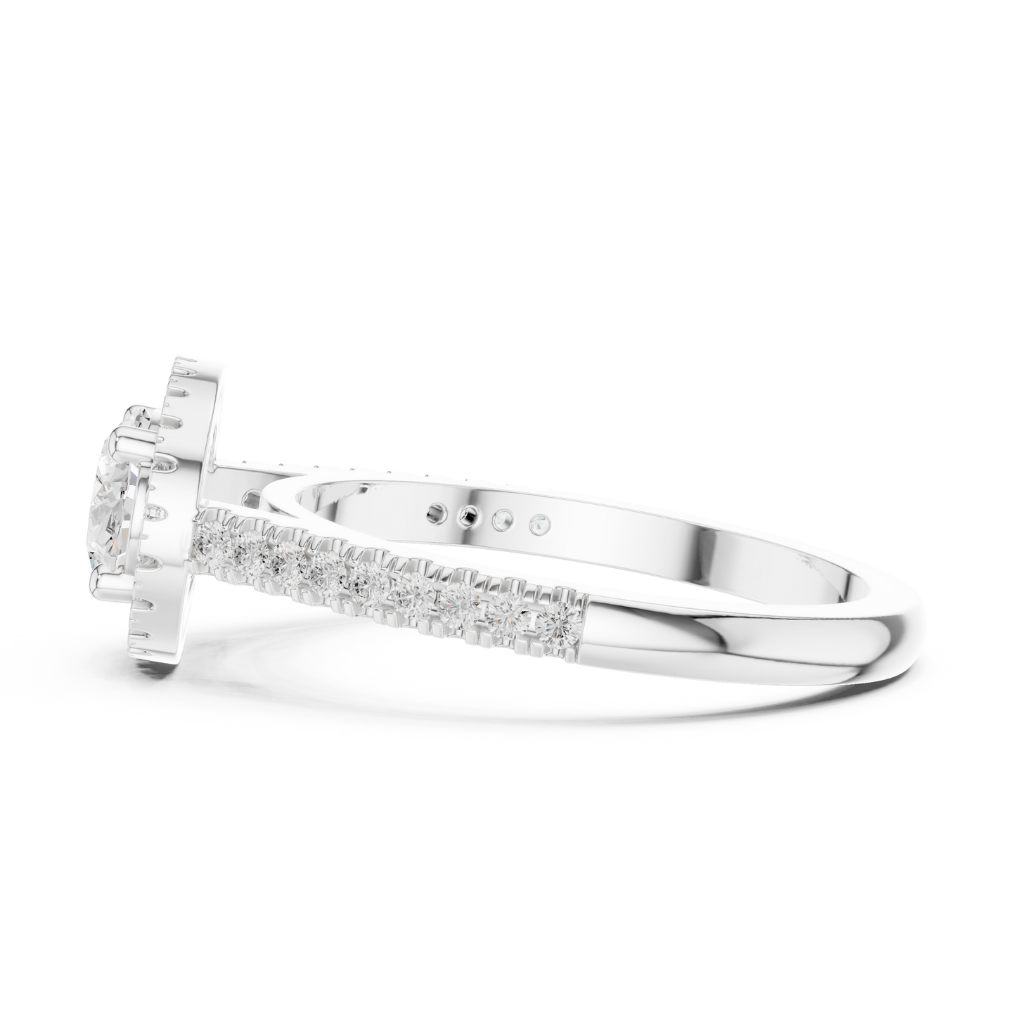 Mixed Shape Lab Grown Diamond Halo Ring