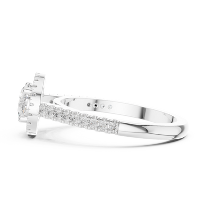 Mixed Shape Lab Grown Diamond Halo Ring