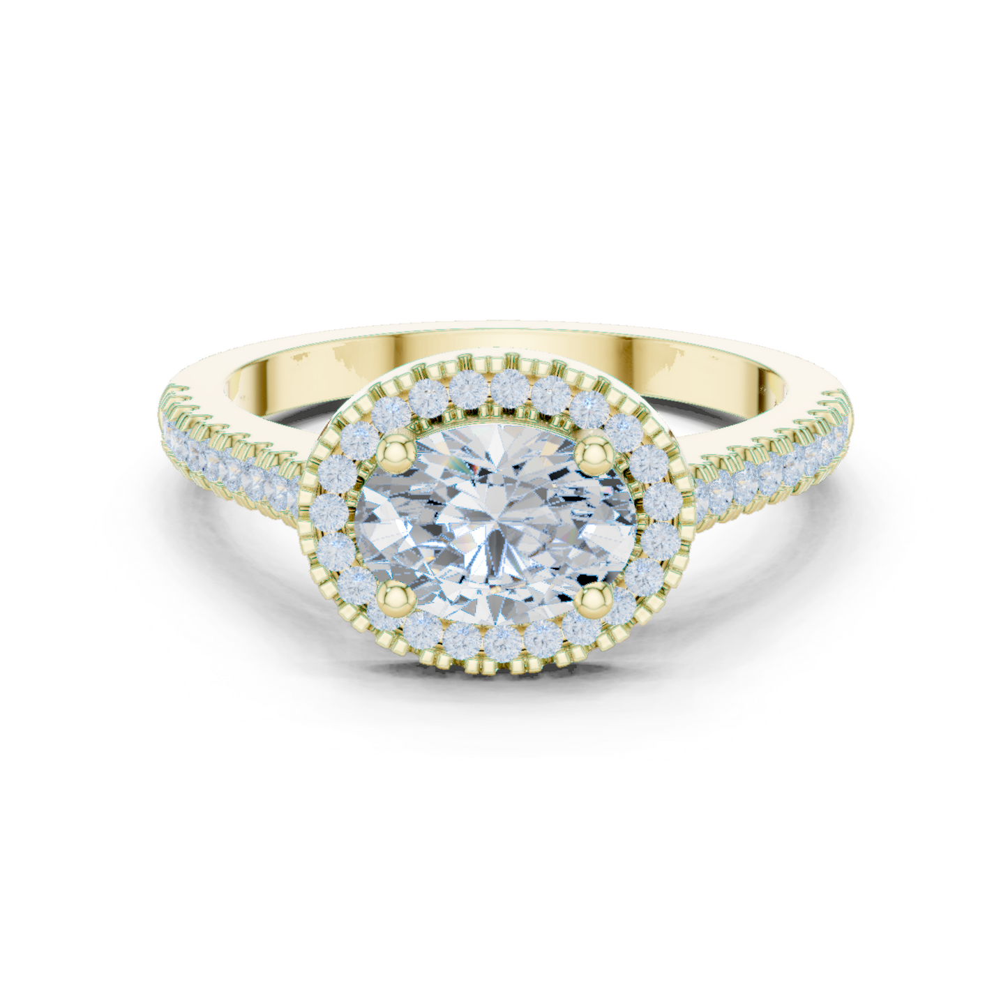 Mixed Shape Lab Grown Diamond Halo Ring