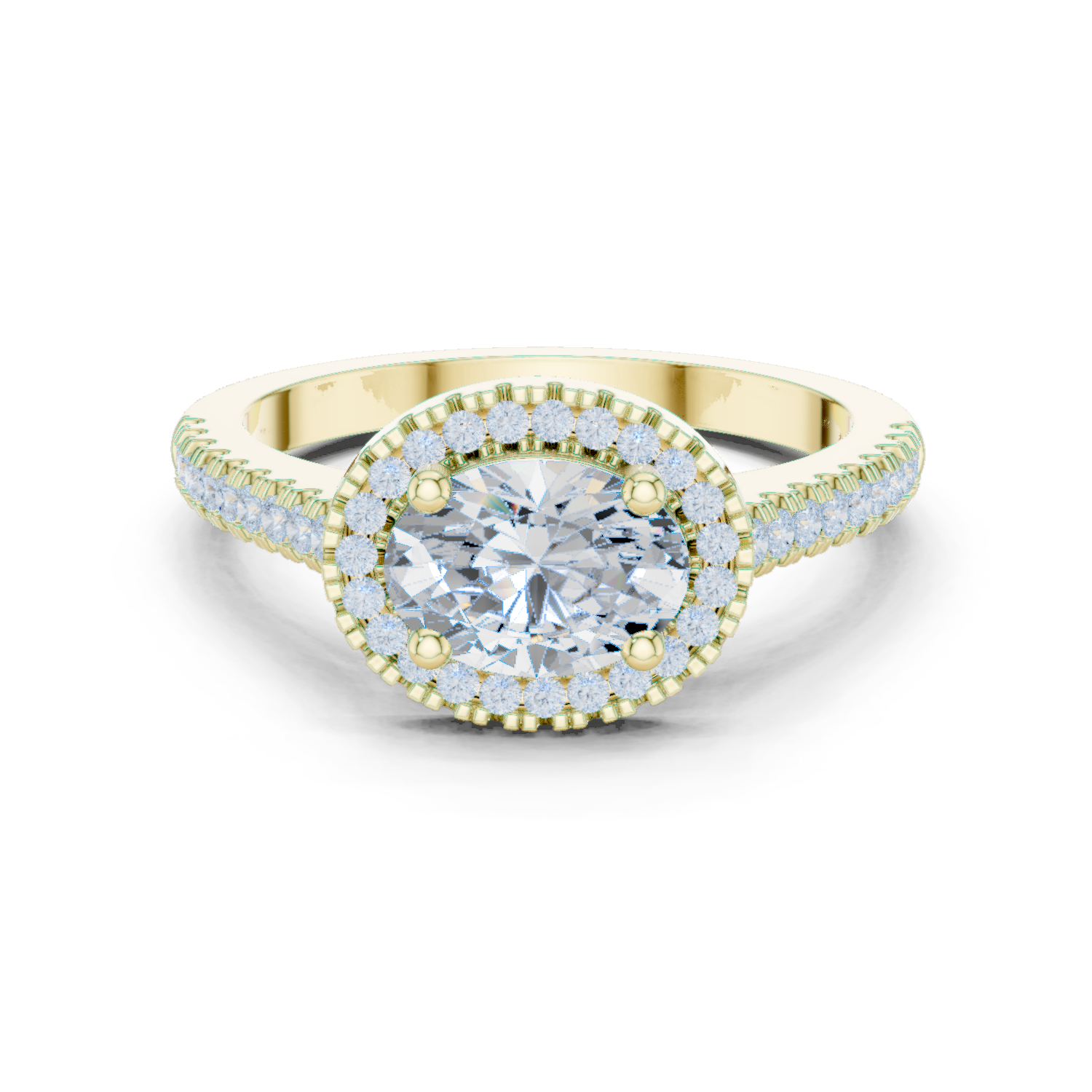Mixed Shape Lab Grown Diamond Halo Ring