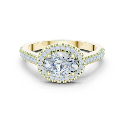 Mixed Shape Lab Grown Diamond Halo Ring