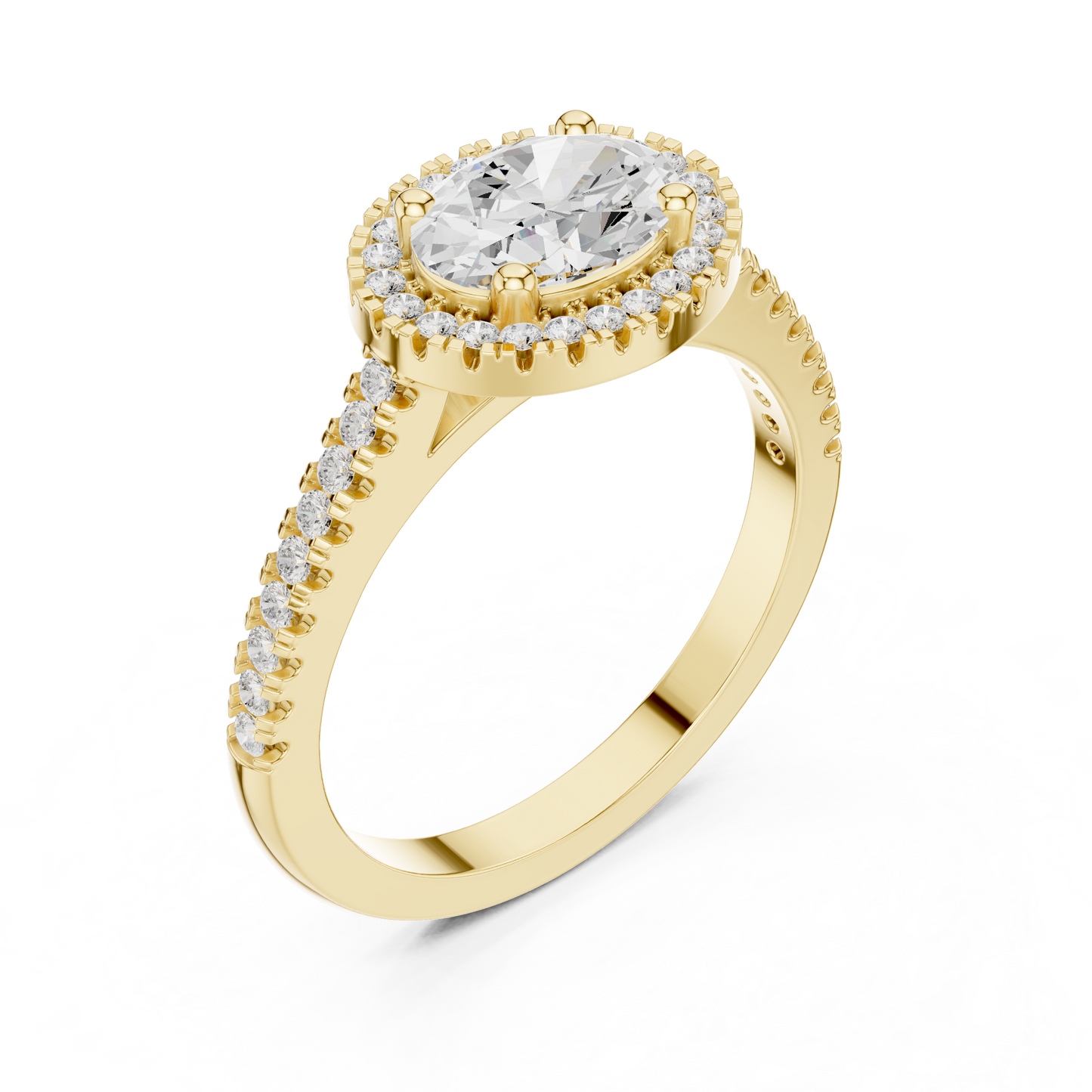 Mixed Shape Lab Grown Diamond Halo Ring