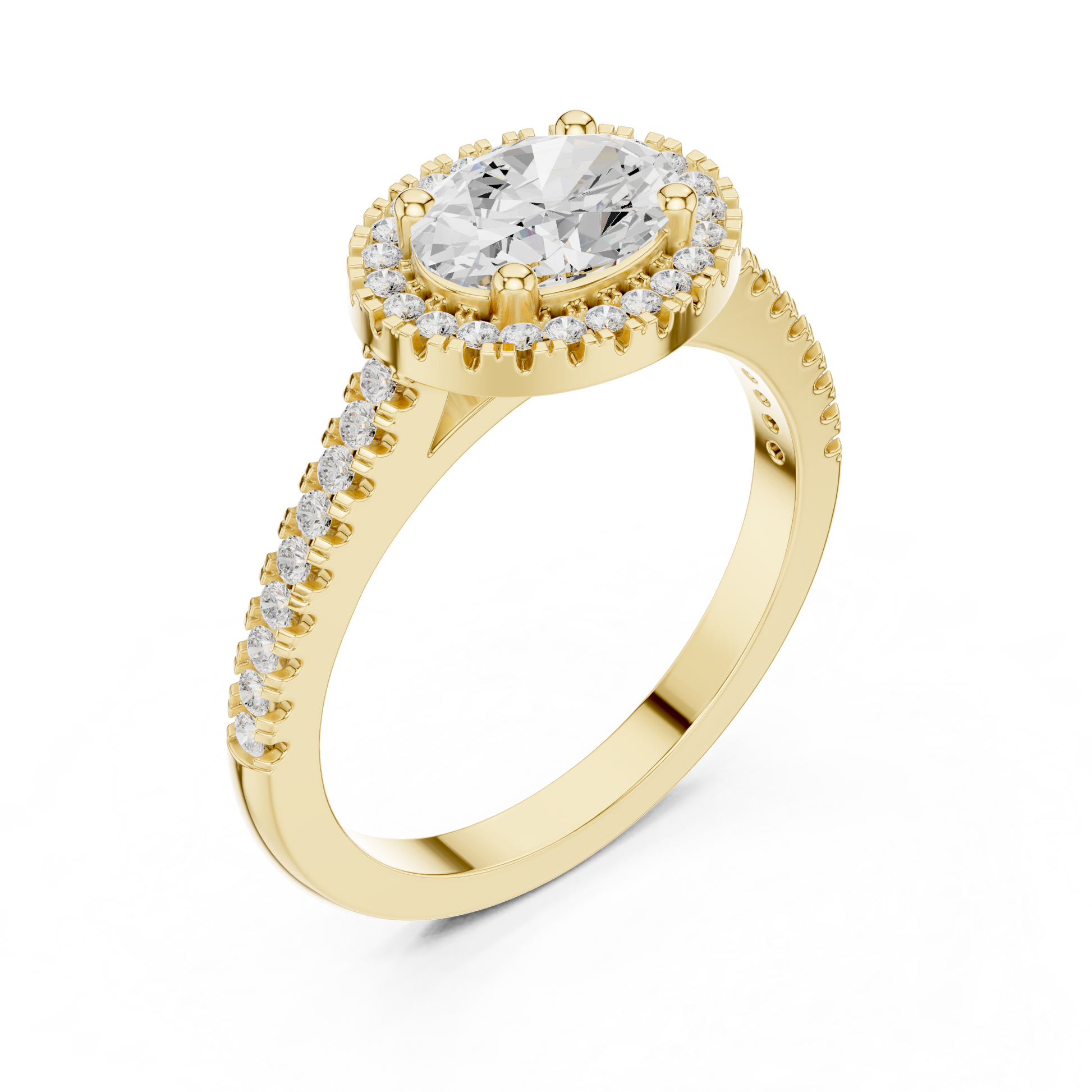 Mixed Shape Lab Grown Diamond Halo Ring