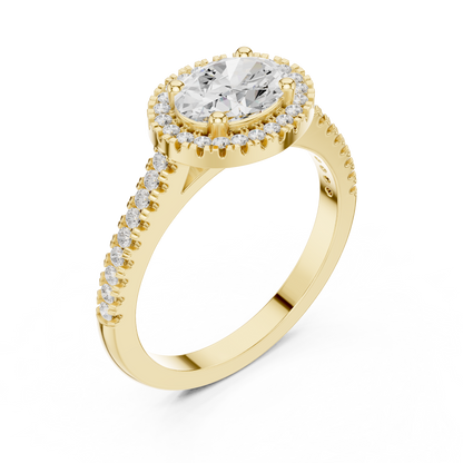 Mixed Shape Lab Grown Diamond Halo Ring