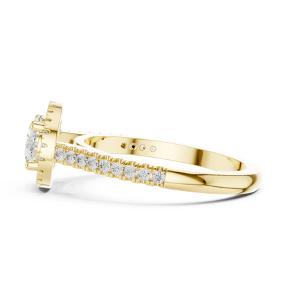 Mixed Shape Lab Grown Diamond Halo Ring