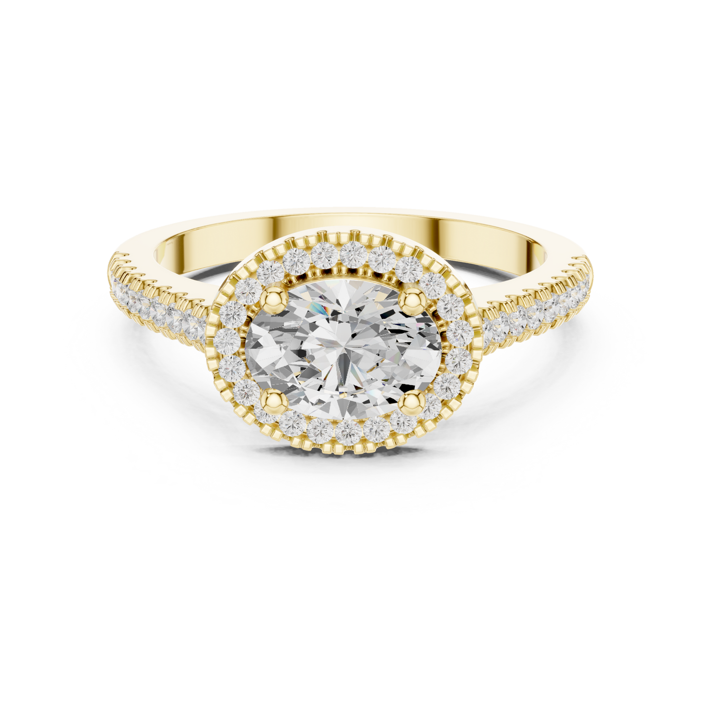 Mixed Shape Lab Grown Diamond Halo Ring