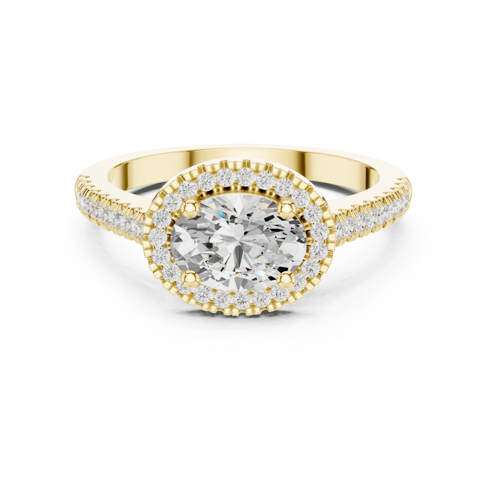 Mixed Shape Lab Grown Diamond Halo Ring