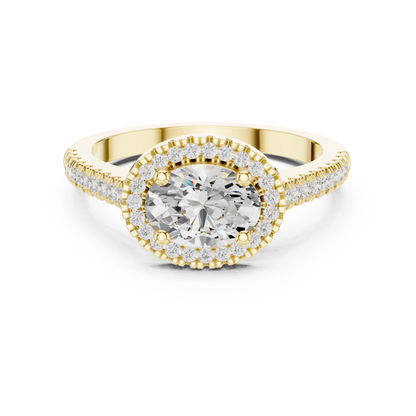 Mixed Shape Lab Grown Diamond Halo Ring