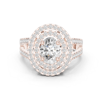 Mixed Shape Lab Grown Diamond Halo Ring