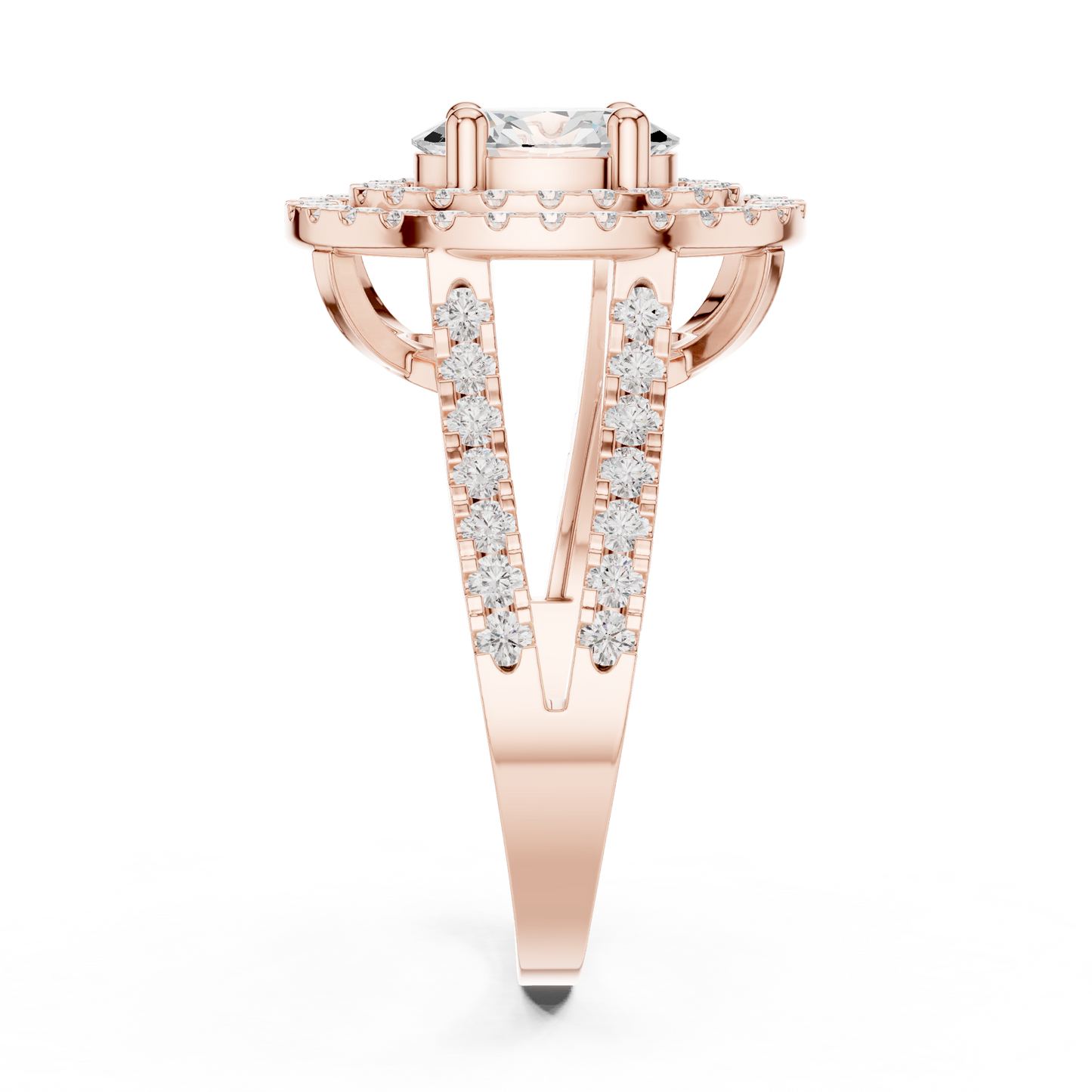 Mixed Shape Lab Grown Diamond Halo Ring