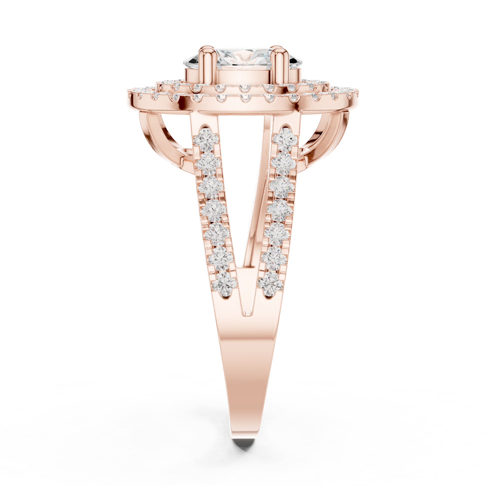 Mixed Shape Lab Grown Diamond Halo Ring
