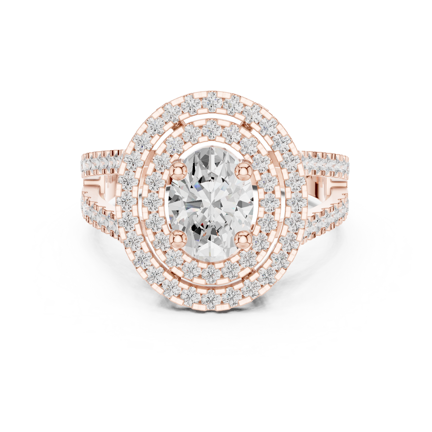 Mixed Shape Lab Grown Diamond Halo Ring