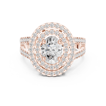 Mixed Shape Lab Grown Diamond Halo Ring
