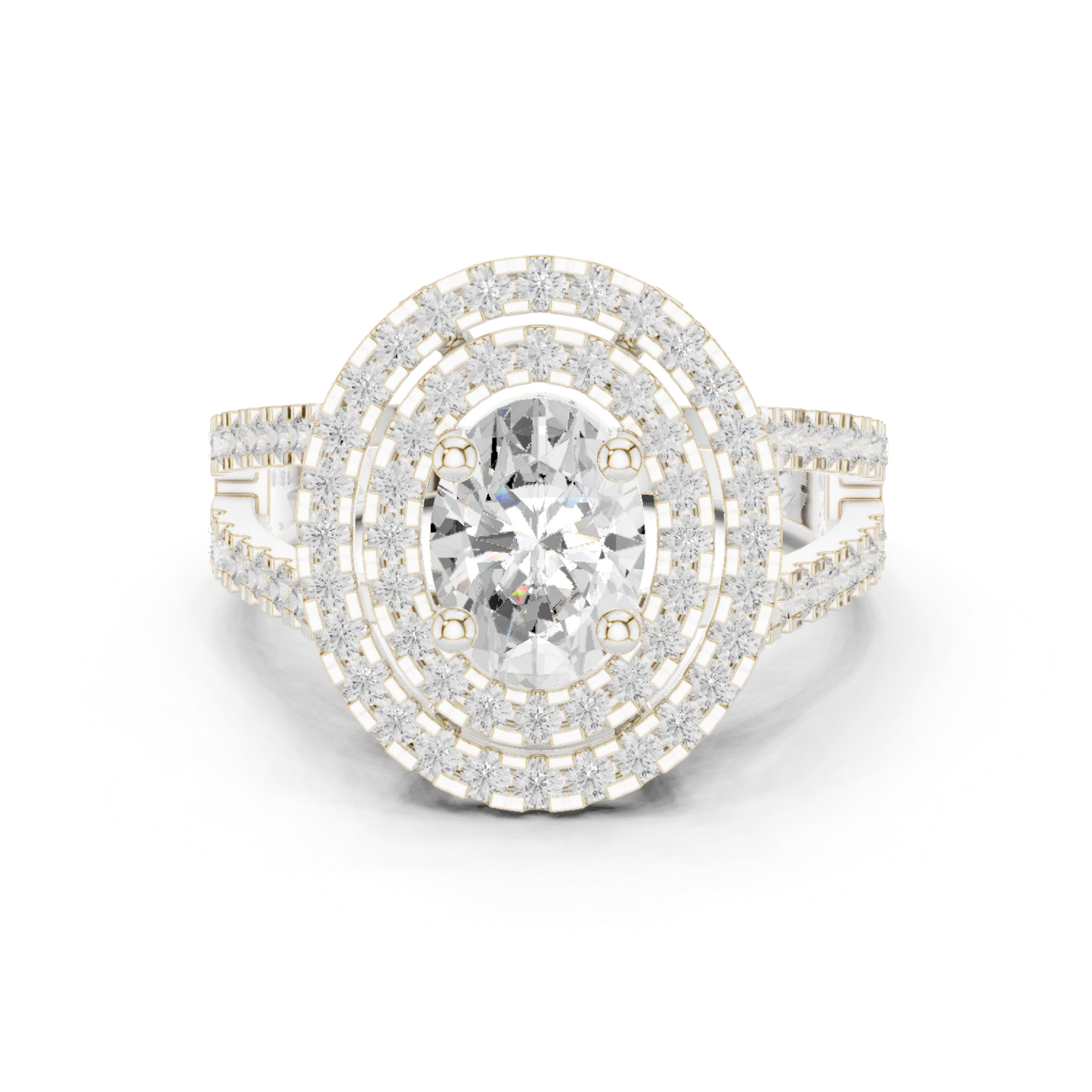 Mixed Shape Lab Grown Diamond Halo Ring