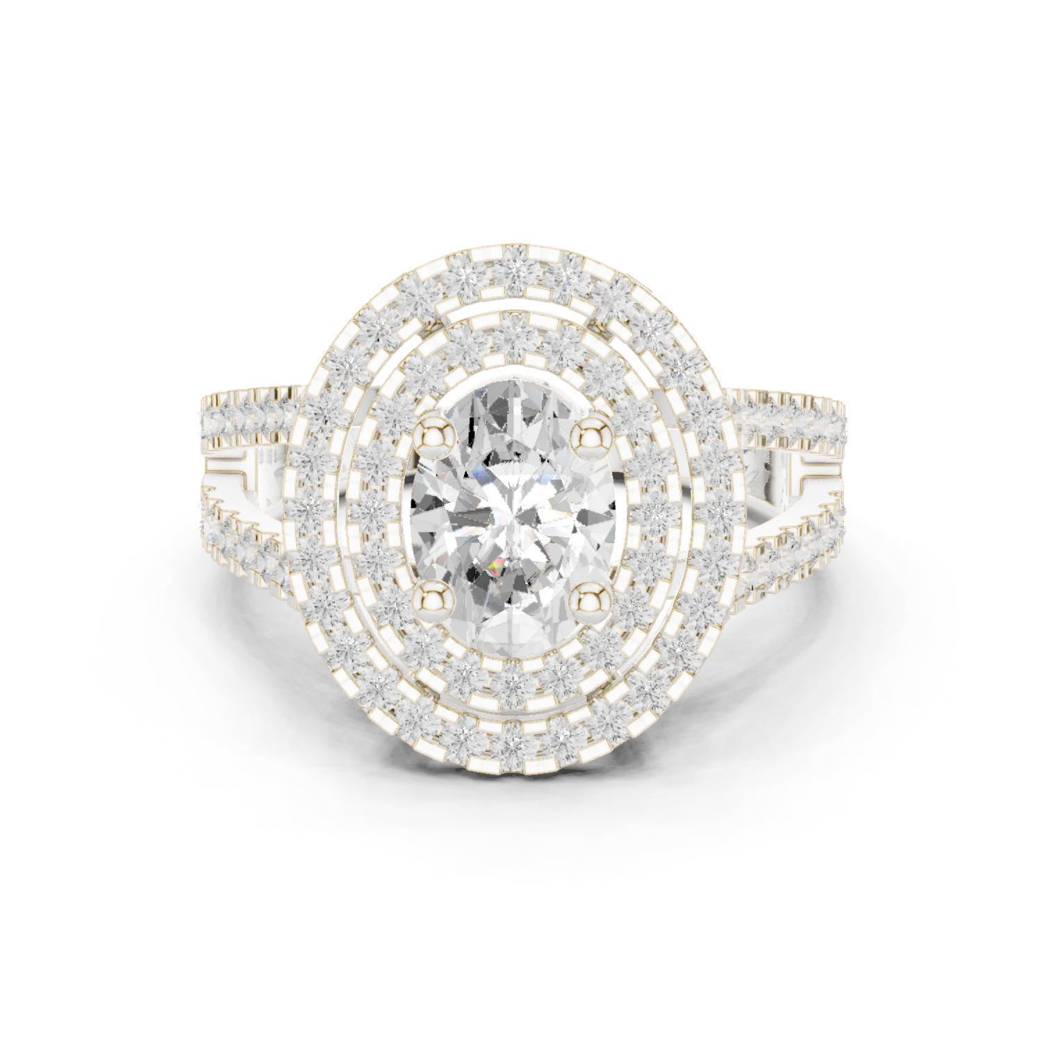 Mixed Shape Lab Grown Diamond Halo Ring