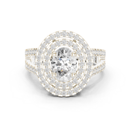 Mixed Shape Lab Grown Diamond Halo Ring