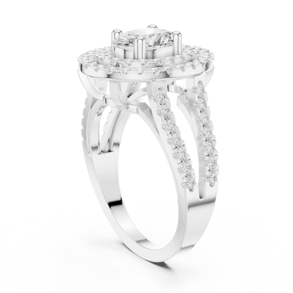 Mixed Shape Lab Grown Diamond Halo Ring