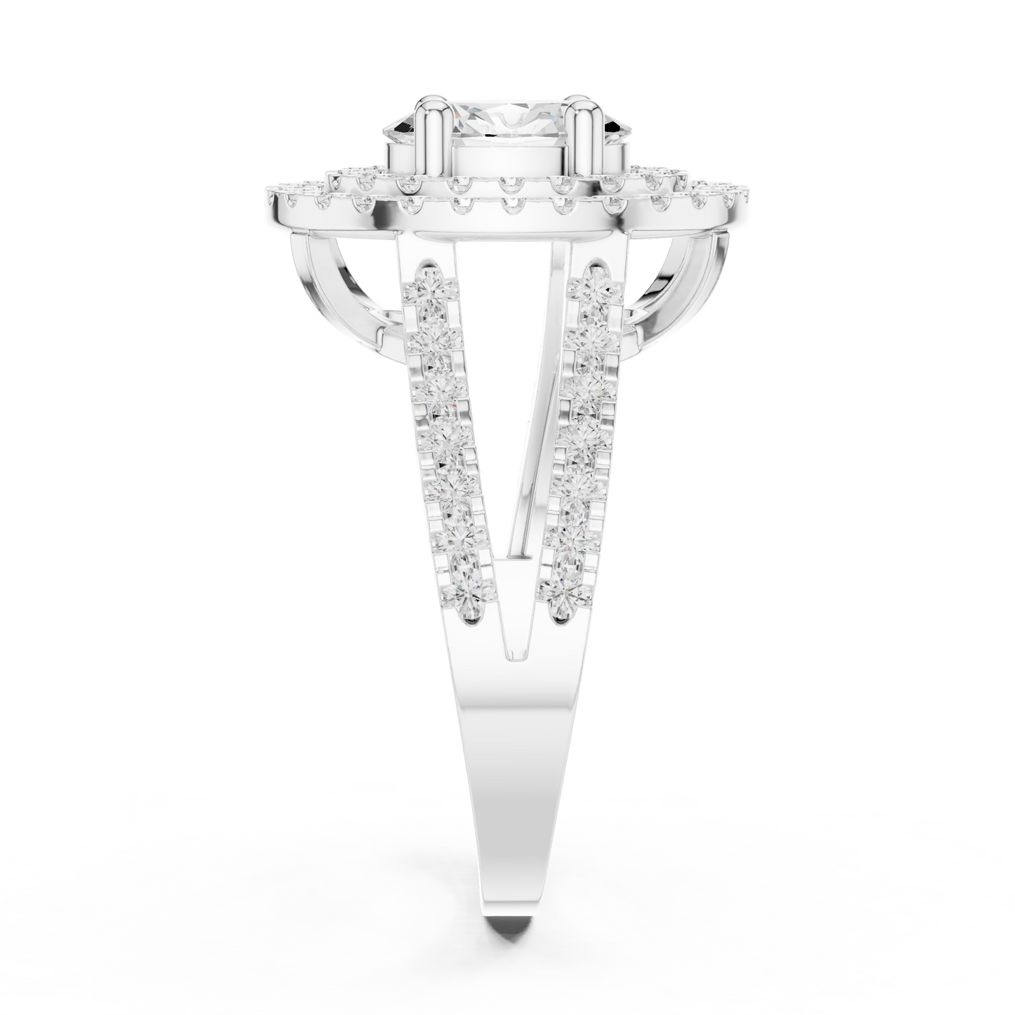 Mixed Shape Lab Grown Diamond Halo Ring